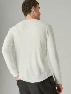 Lucky Brand garment dye thermal crew bright white*MEN Shirts & Tops