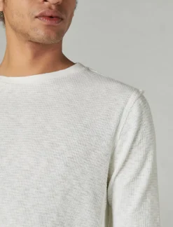 Lucky Brand garment dye thermal crew bright white*MEN Shirts & Tops