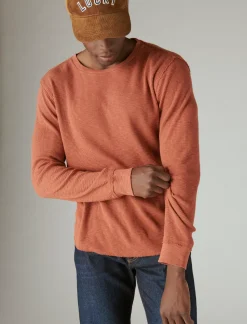 Lucky Brand garment dye thermal crew sequoia*MEN Shirts & Tops