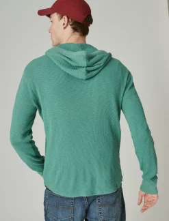 Lucky Brand garment dye thermal hoodley sea pine*MEN Shirts & Tops