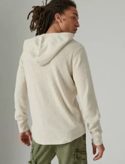 Lucky Brand garment dye thermal hoodley oatmeal*MEN Shirts & Tops