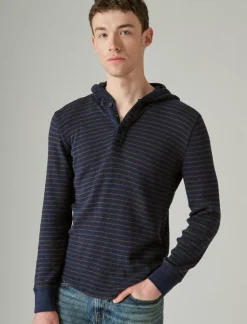 Lucky Brand garment dye thermal hoodley multi*MEN Shirts & Tops