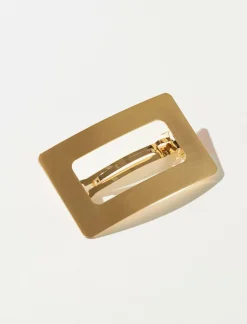 Lucky Brand rectangle barrette gold*WOMEN Hair Accessories