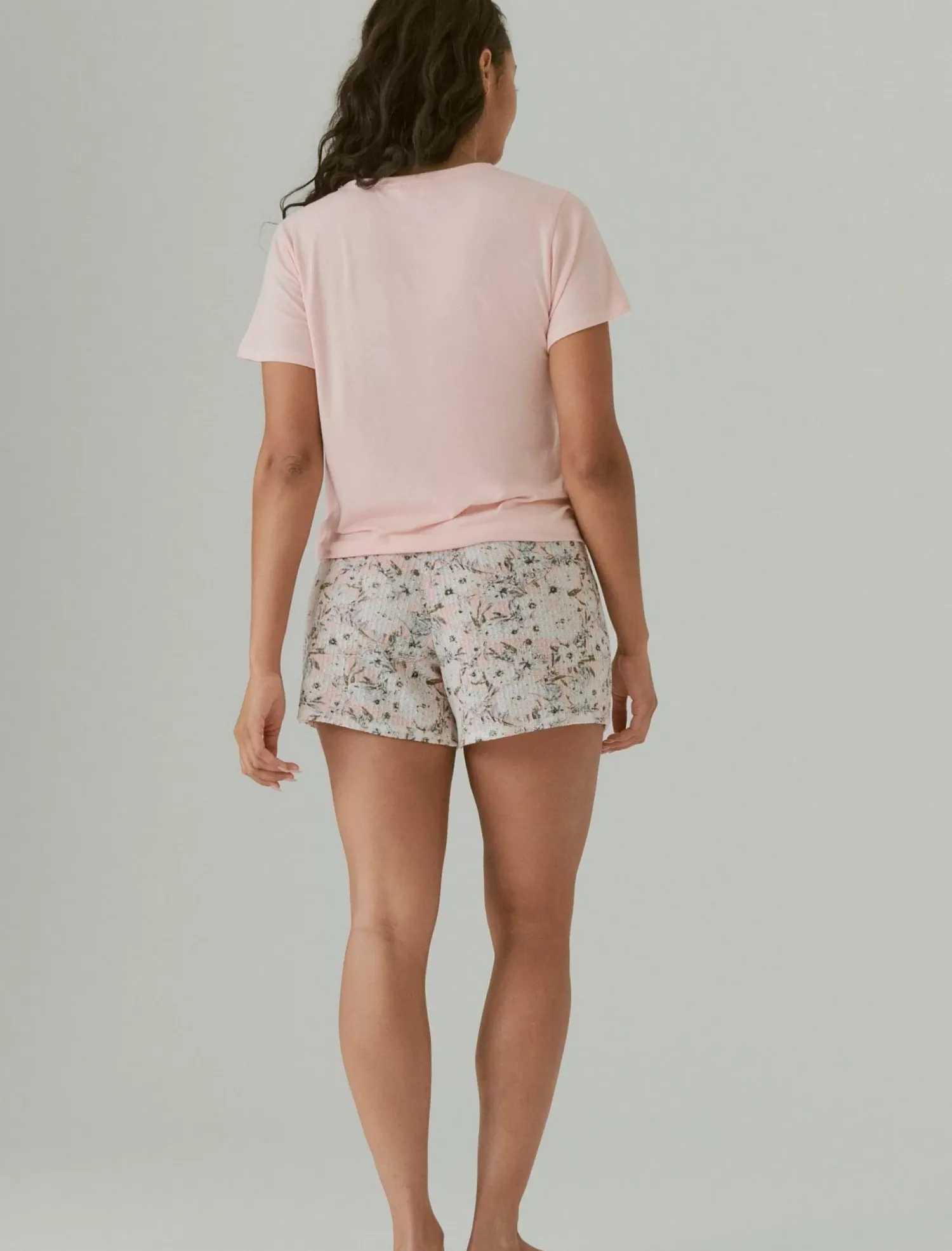 Lucky Brand graphic tee & lightweight waffle short coral pink*WOMEN Intimates & Sleepwear