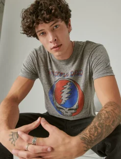 Lucky Brand grateful dead icon heather grey*MEN Graphic Tees