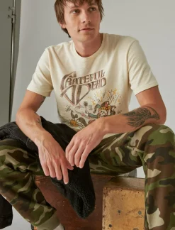 Lucky Brand grateful dead jester parchment*MEN Graphic Tees