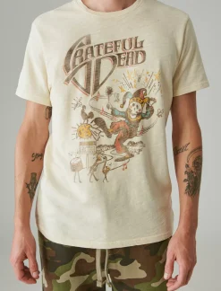 Lucky Brand grateful dead jester parchment*MEN Graphic Tees
