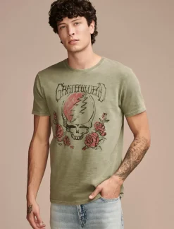 Lucky Brand grateful dead rose oil green*MEN Graphic Tees
