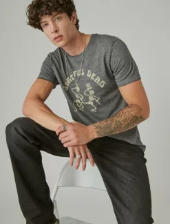 Lucky Brand grateful dead skeletons jet black*MEN Graphic Tees