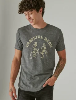 Lucky Brand grateful dead skeletons jet black*MEN Graphic Tees