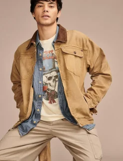Lucky Brand grateful dead top hat parchment*MEN Graphic Tees