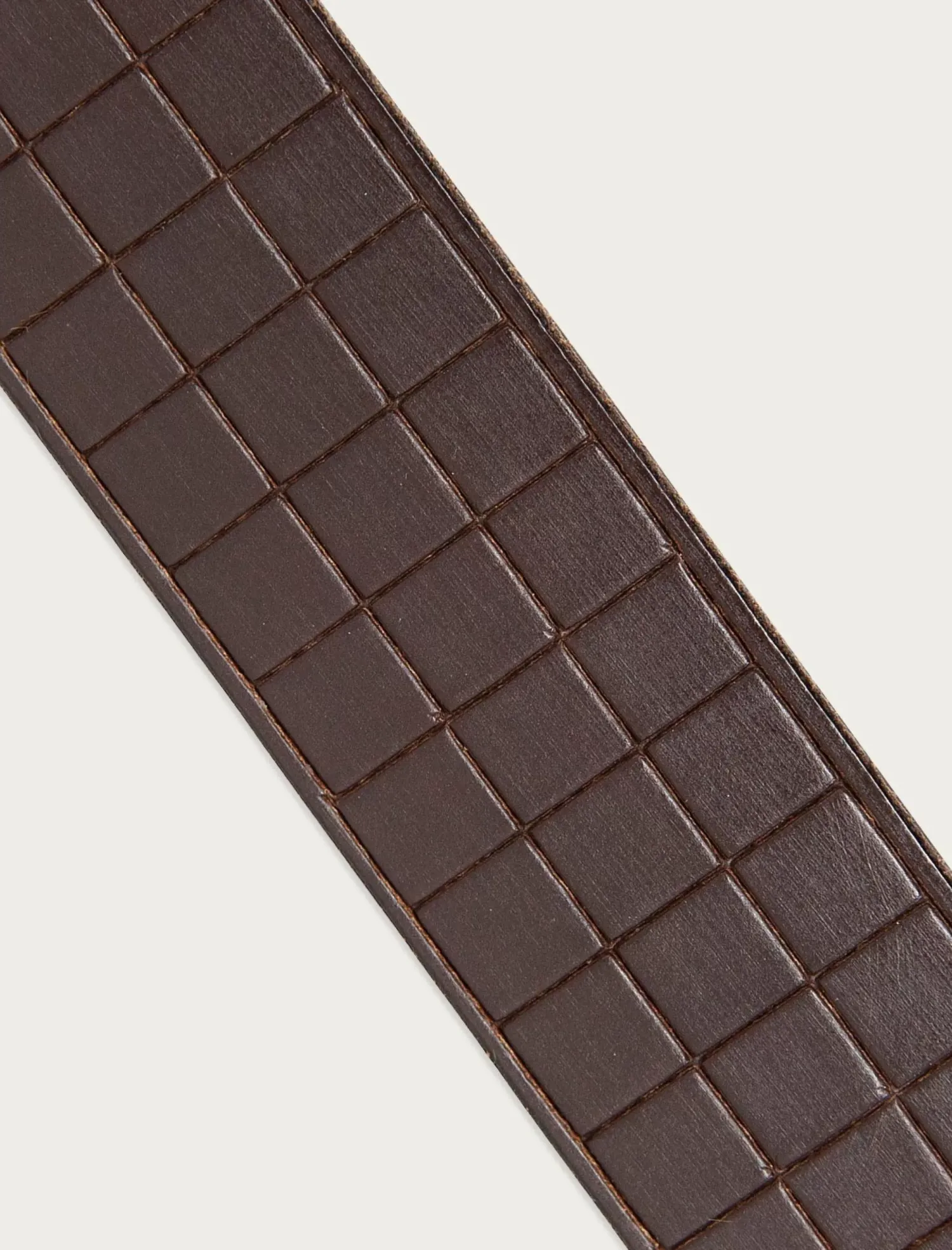 Lucky Brand grid tooled embossed leather belt dark brown*MEN Belts