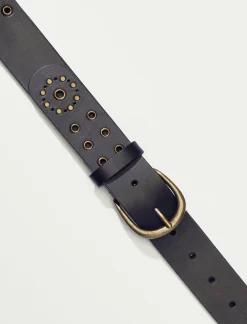 Lucky Brand grommet novelty belt black*WOMEN Belts