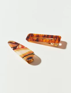 Lucky Brand groovy hair barrette set multi*WOMEN Hair Accessories