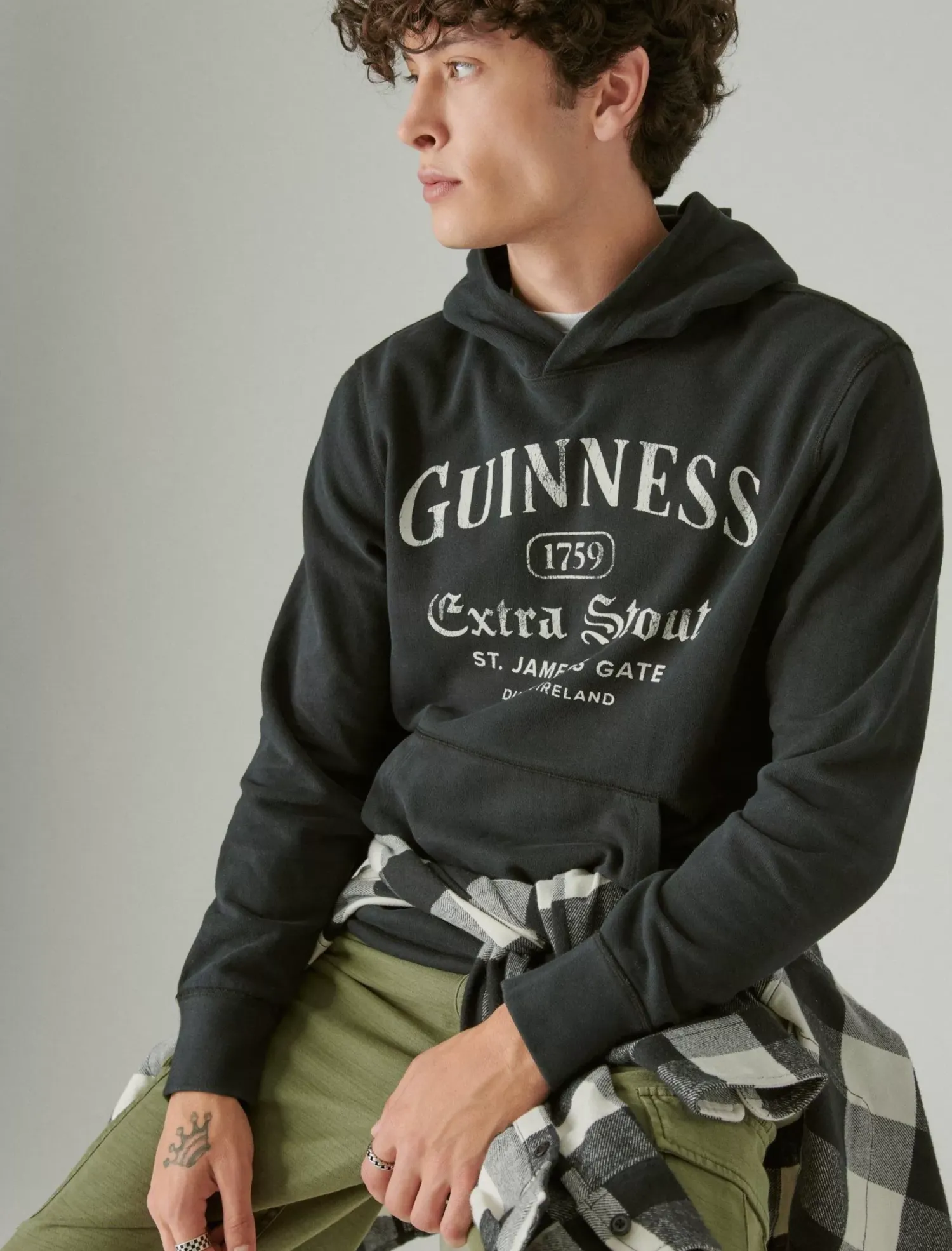 Lucky Brand guinness hoodie jet black*MEN Activewear