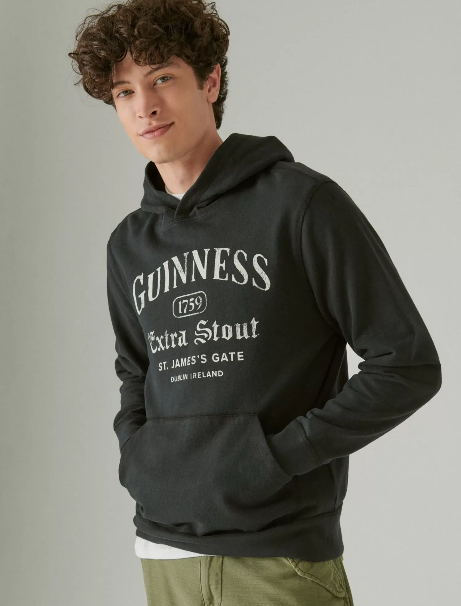 Lucky Brand guinness hoodie jet black*MEN Activewear