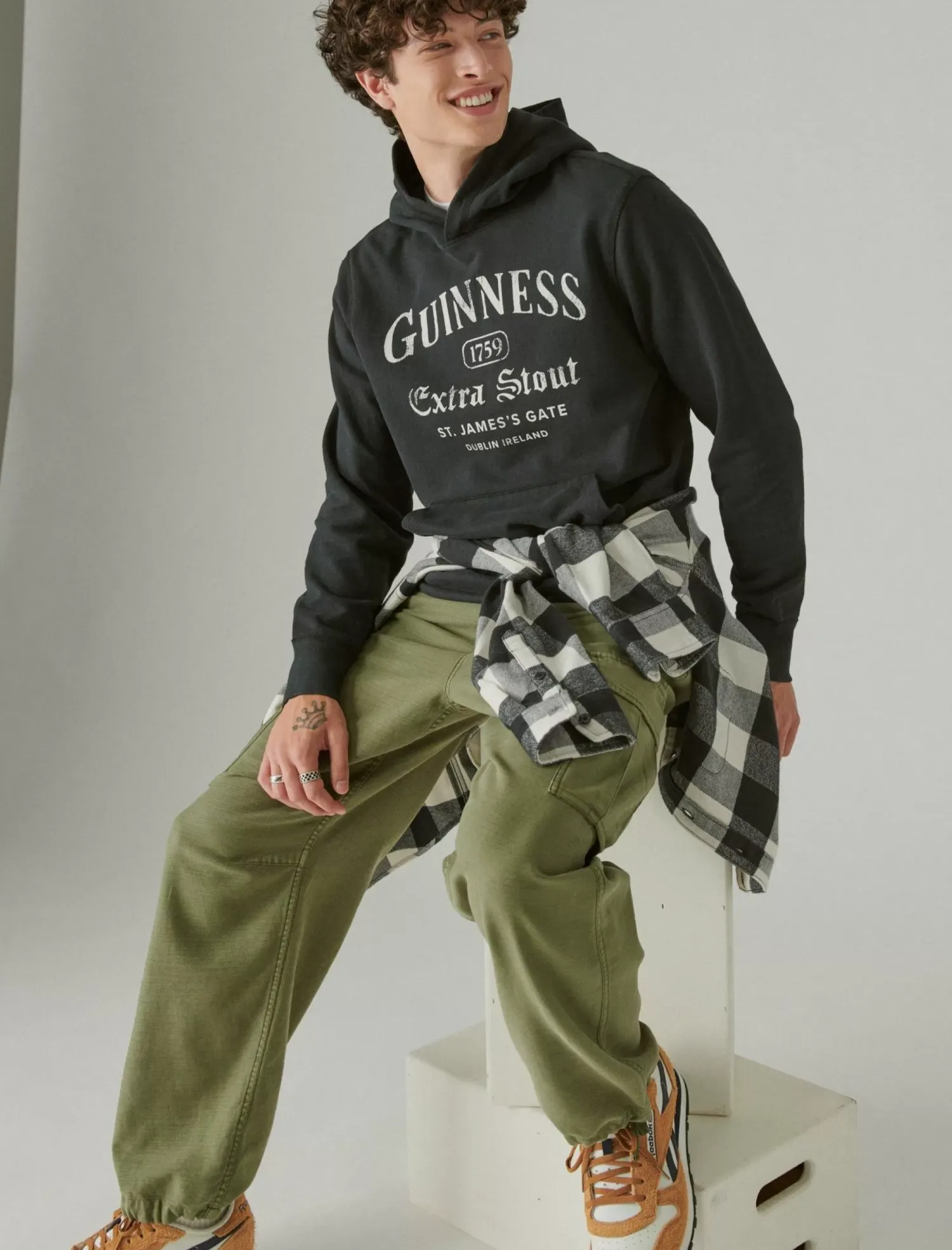 Lucky Brand guinness hoodie jet black*MEN Activewear