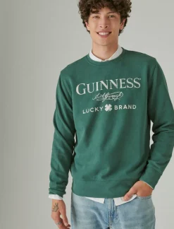 Lucky Brand guinness logo crewneck pine grove*MEN Activewear