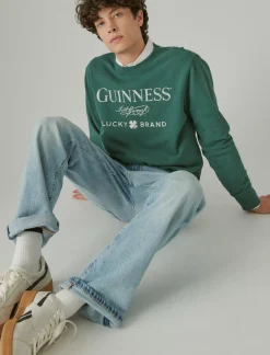 Lucky Brand guinness logo crewneck pine grove*MEN Activewear