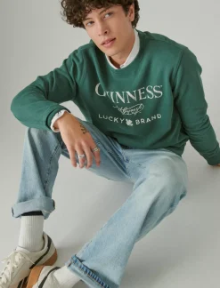 Lucky Brand guinness logo crewneck pine grove*MEN Activewear