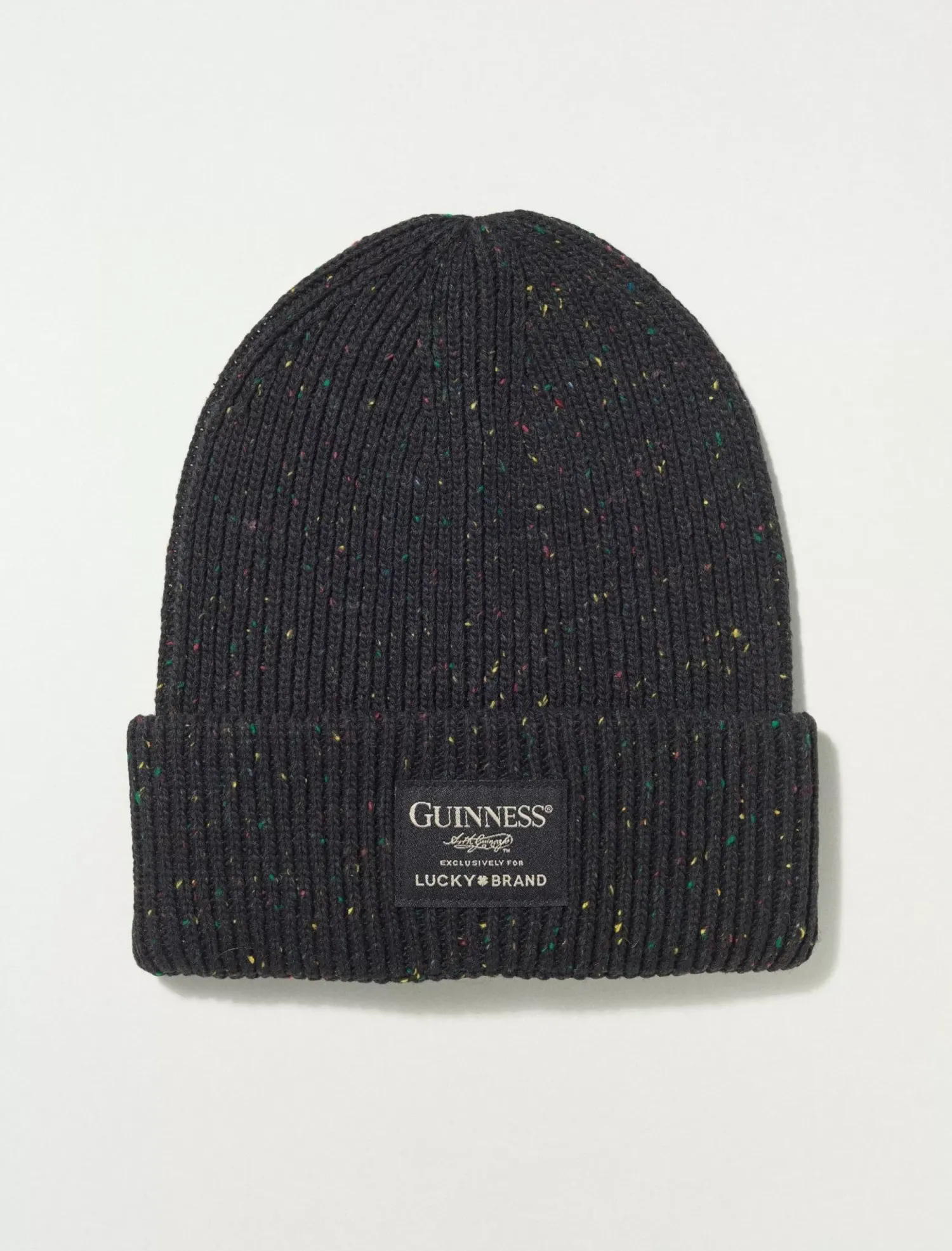 Lucky Brand guinness logo patch beanie dark black*MEN Hats