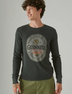 Lucky Brand guinness logo thermal jet black*MEN Shirts & Tops