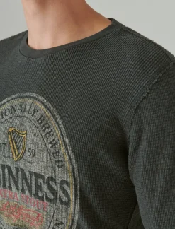Lucky Brand guinness logo thermal jet black*MEN Shirts & Tops