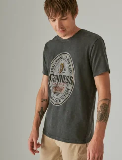 Lucky Brand guinness oval tee jet black*MEN Graphic Tees