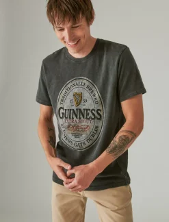 Lucky Brand guinness oval tee jet black*MEN Graphic Tees