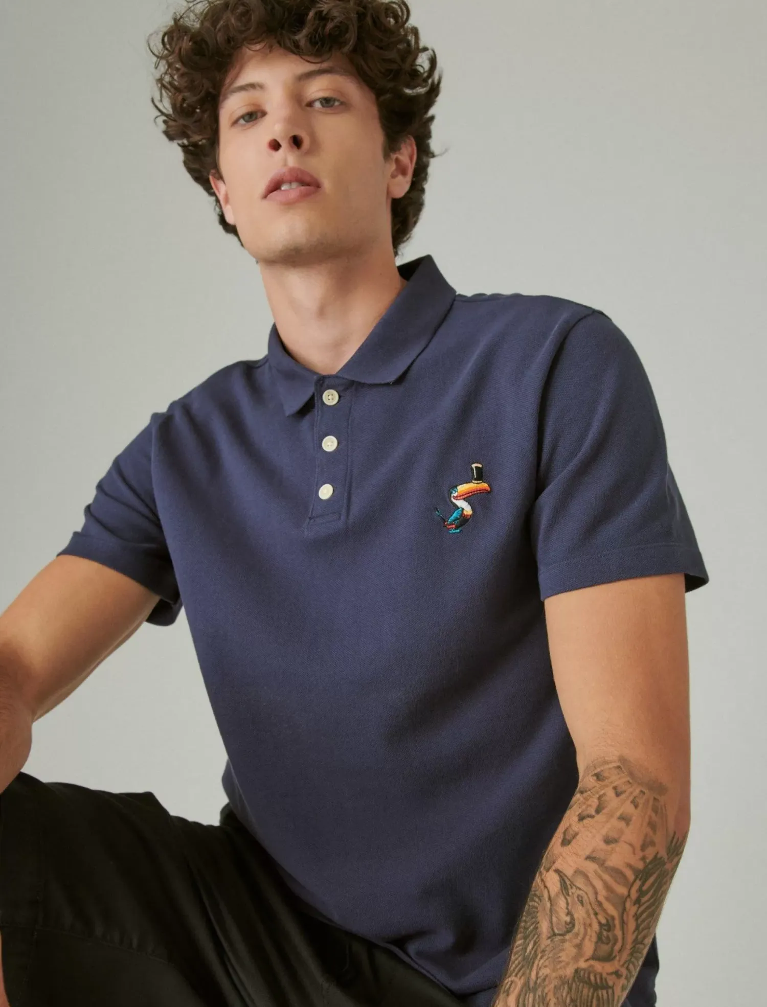 Lucky Brand guinness polo black iris*MEN Shirts & Tops