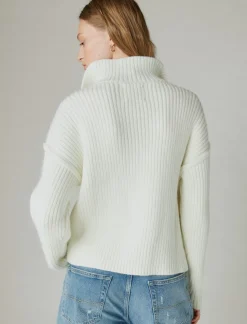Lucky Brand half zip pullover sweater whisper white*WOMEN Sweaters & Sweatshirts