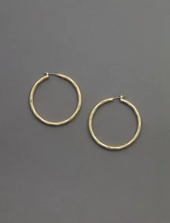 Lucky Brand hammered hoop gold*WOMEN Jewelry