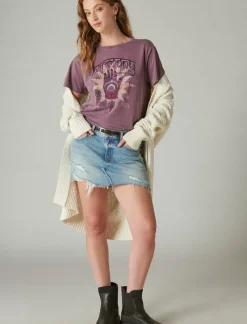 Lucky Brand harmony hamsa berry conserve*WOMEN Graphic Tees