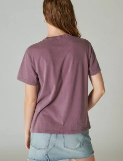 Lucky Brand harmony hamsa berry conserve*WOMEN Graphic Tees