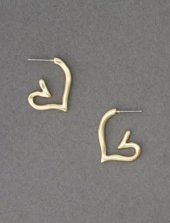Lucky Brand heart hoop earring gold*WOMEN Jewelry
