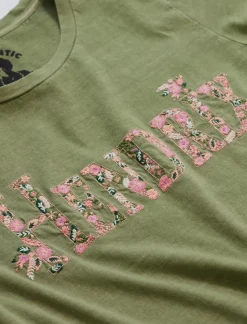 Lucky Brand hendrix floral classic crew olivine*WOMEN Graphic Tees