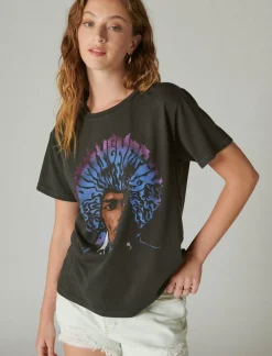 Lucky Brand hendrix hair jet black*WOMEN Graphic Tees