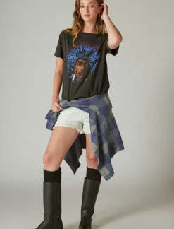 Lucky Brand hendrix hair jet black*WOMEN Graphic Tees