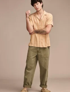 Lucky Brand herringbone utility pant deep lichen green*MEN Pants