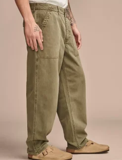 Lucky Brand herringbone utility pant deep lichen green*MEN Pants