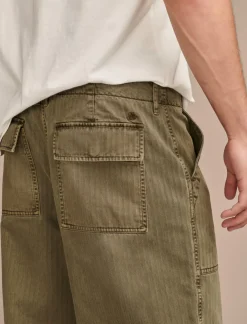 Lucky Brand herringbone utility pant deep lichen green*MEN Pants