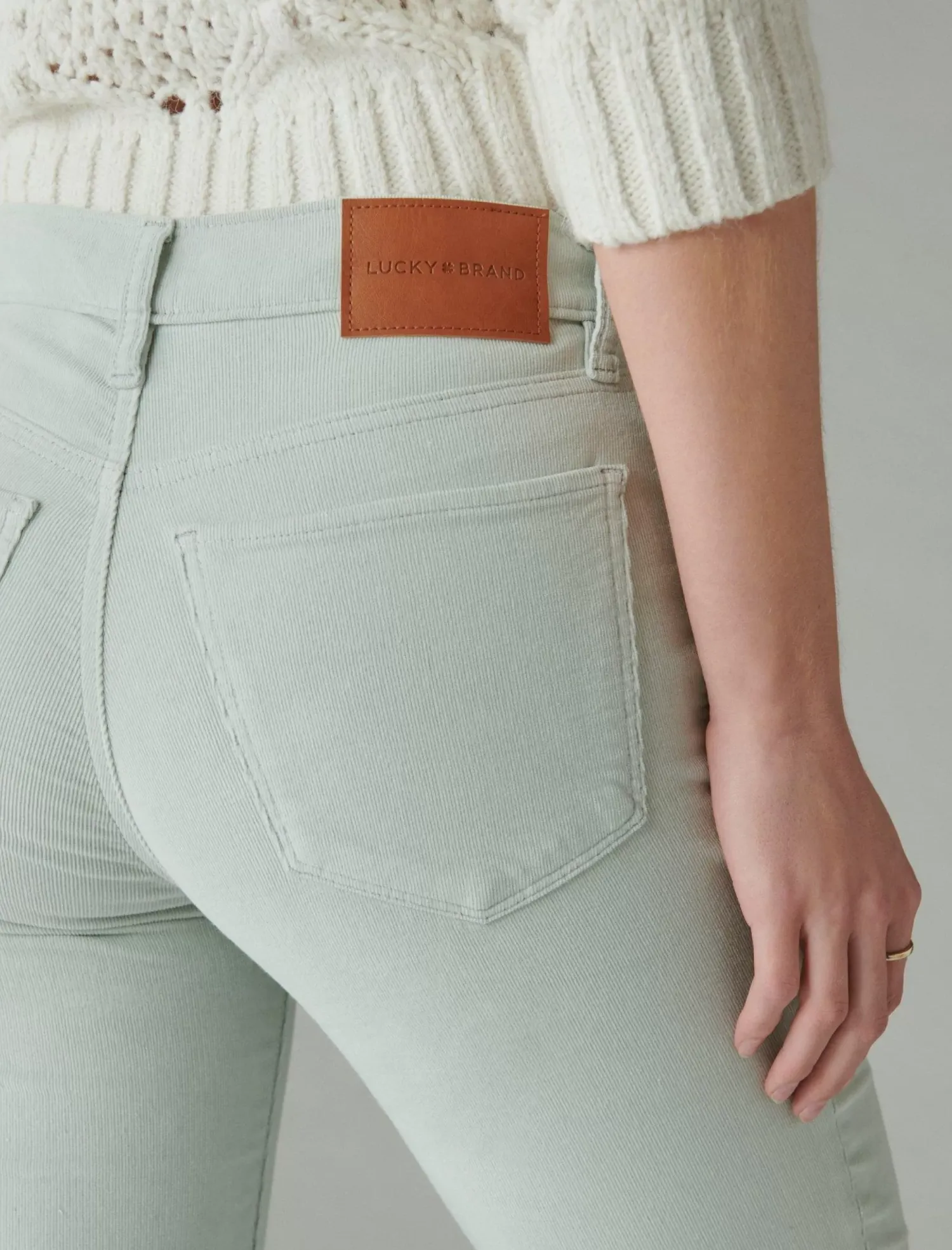 Lucky Brand high rise corduroy stevie flare fall mist*WOMEN|JEANS Jeans|Flare