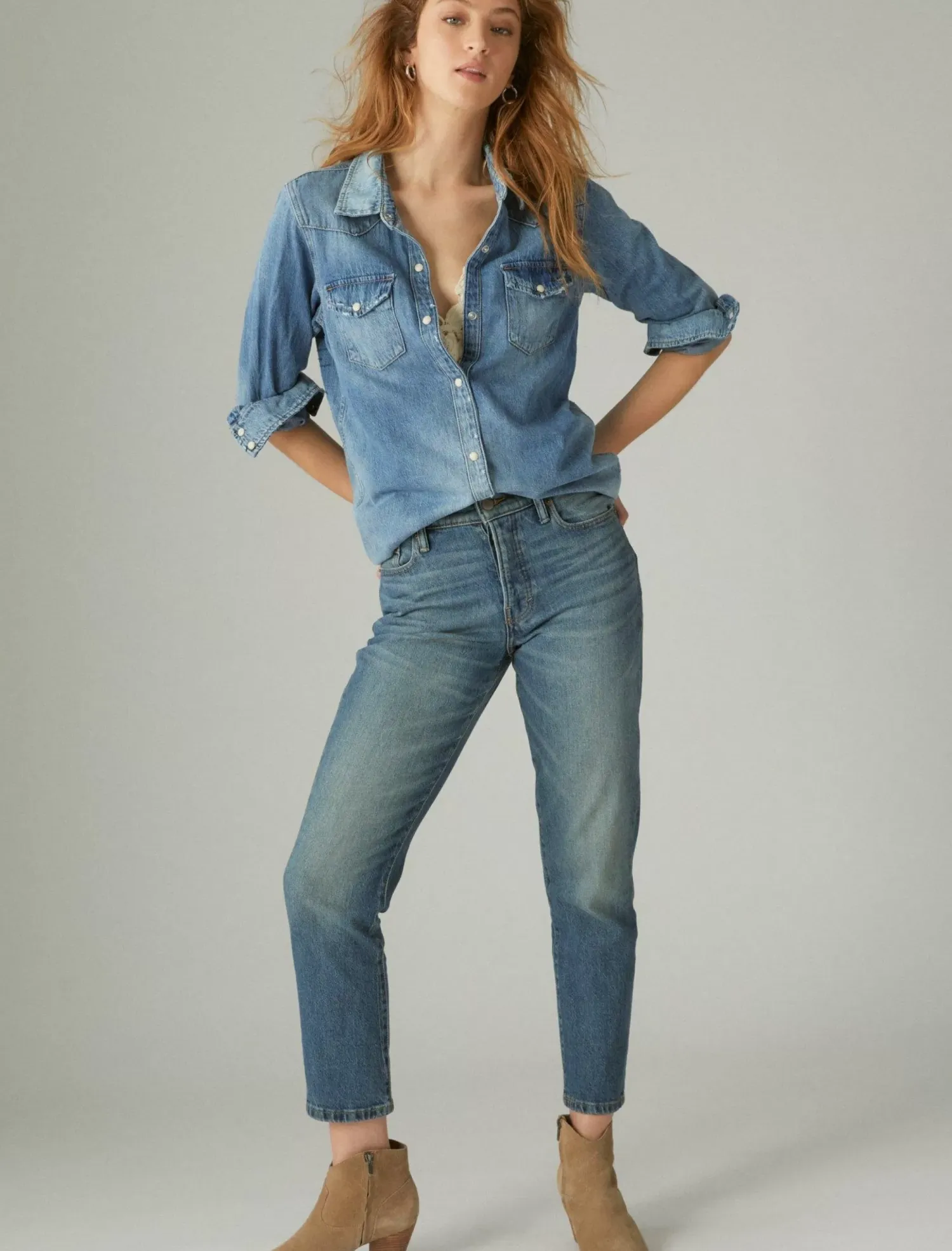 Lucky Brand high rise drew mom starlet dest*WOMEN|JEANS Jeans|Mom