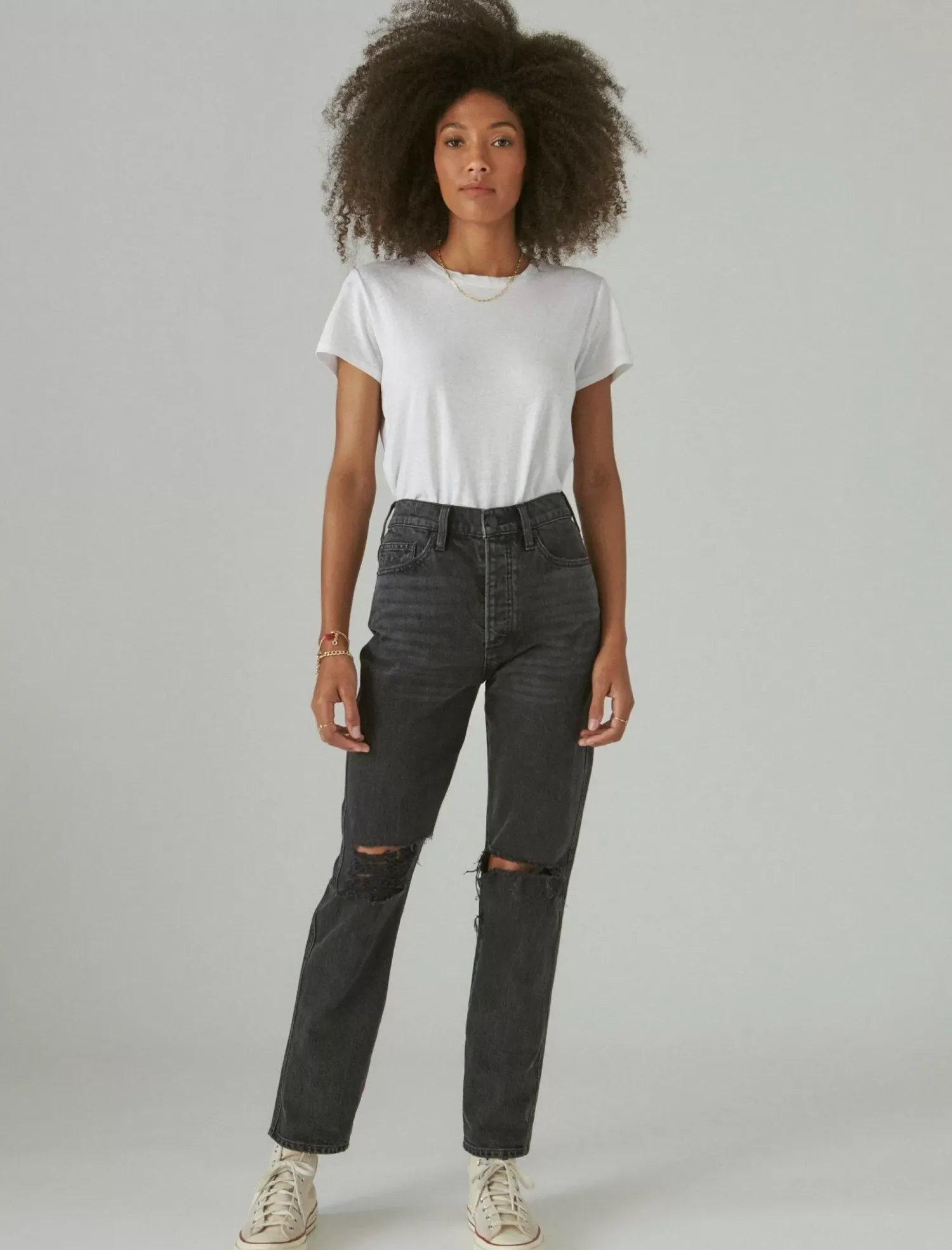 Lucky Brand high rise drew mom meteor dest*WOMEN|JEANS Jeans|Mom