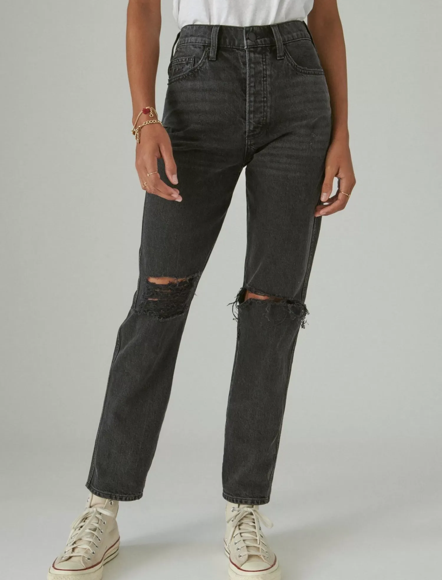 Lucky Brand high rise drew mom meteor dest*WOMEN|JEANS Jeans|Mom