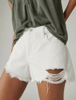 Lucky Brand high rise mom short spring white dest*WOMEN Shorts