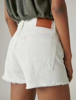 Lucky Brand high rise mom short spring white dest*WOMEN Shorts