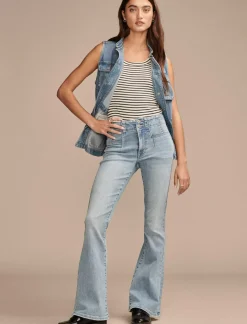 Lucky Brand high rise seamed stevie flare aquarius*WOMEN|JEANS Jeans|Flare