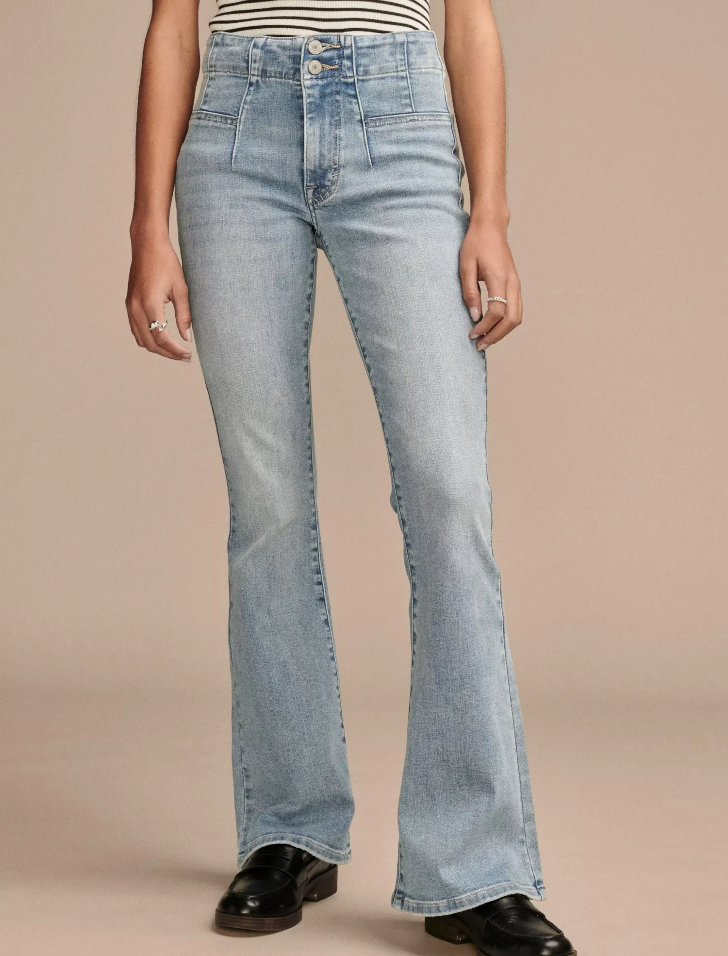 Lucky Brand high rise seamed stevie flare aquarius*WOMEN|JEANS Jeans|Flare