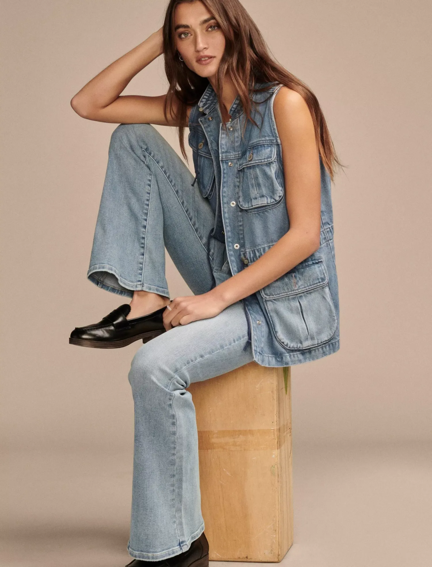 Lucky Brand high rise seamed stevie flare aquarius*WOMEN|JEANS Jeans|Flare